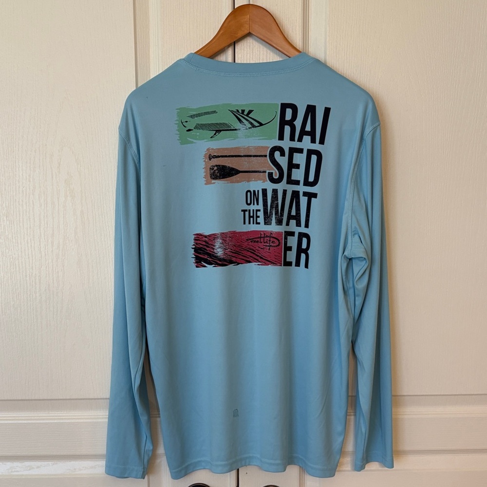 Raised on the Water Light Blue Long Sleeve Tee